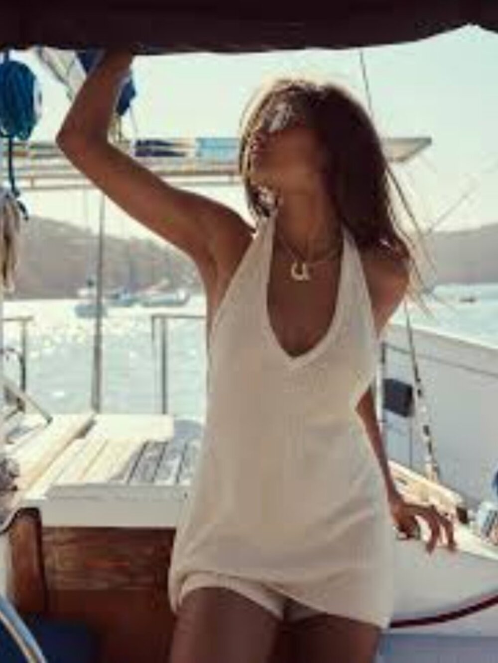 Free People Women's Phia Sweater Set In Wet Plaster - Size Large   NWT